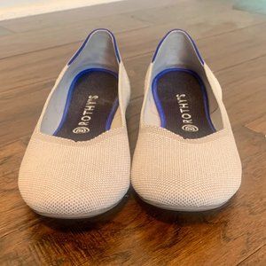 Rothy's Flax Birdseye Light Gray Flats Size 10.5